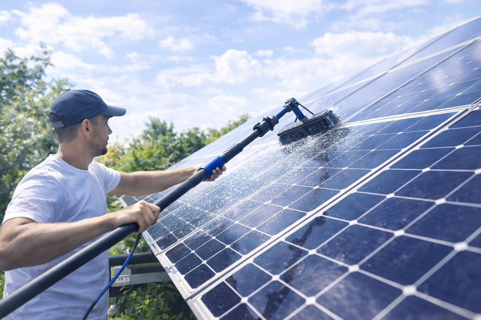 Nettoyage de panneaux photovoltaïques